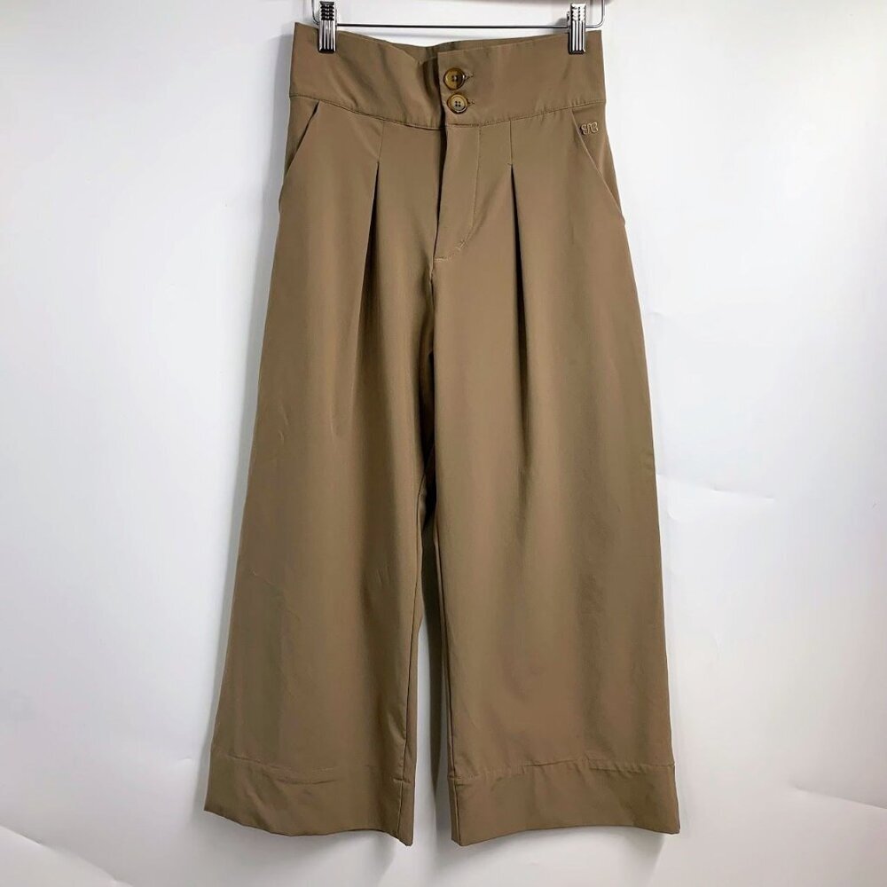 Albion Women's High Rise Stretch Wide Leg Crop Pants‎ Culottes Size XS